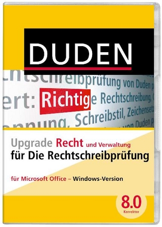 Die Duden-Rechtschreibprüfung Upgrade Recht und Verwaltung für Microsoft Office