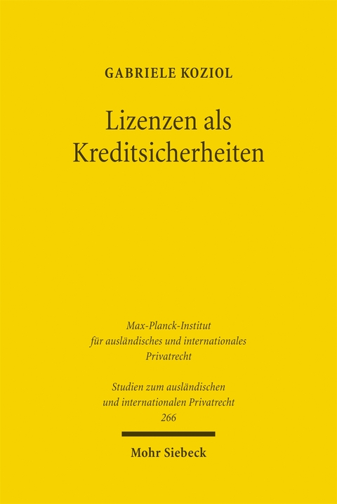 Lizenzen als Kreditsicherheiten - Gabriele Koziol