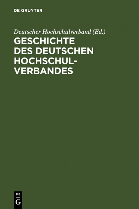 Geschichte des Deutschen Hochschulverbandes - 