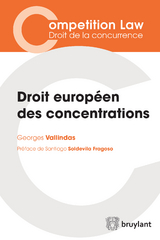 Droit europ&eacute;en des concentrations - Georges Vallindas