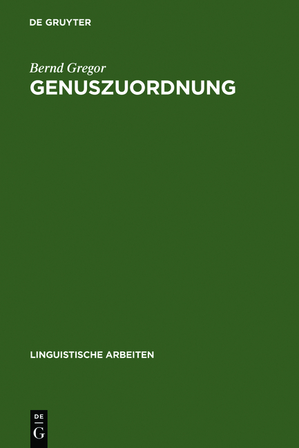Genuszuordnung - Bernd Gregor