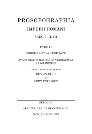 Prosopographia Imperii Romani Saec I, II, III / [G - I]