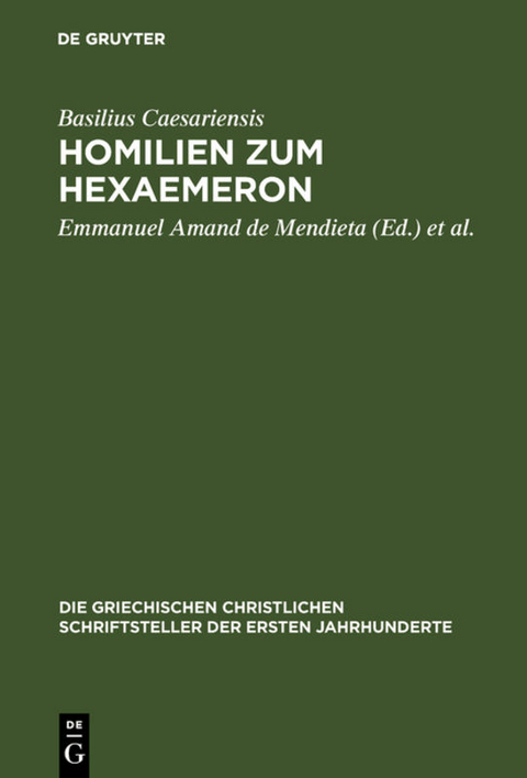 Homilien zum Hexaemeron -  Basilius Caesariensis