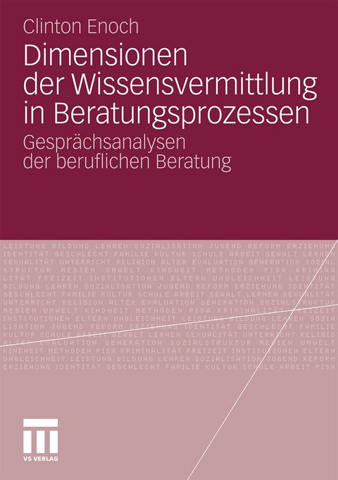 Dimensionen der Wissensvermittlung in Beratungsprozessen - Clinton Enoch