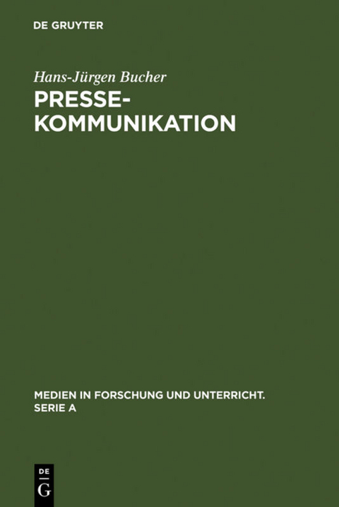 Pressekommunikation - Hans-J&uuml;rgen Bucher