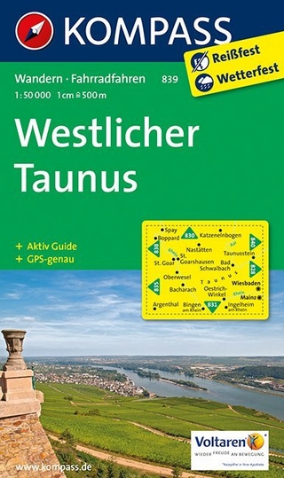 KOMPASS Wanderkarte Westlicher Taunus