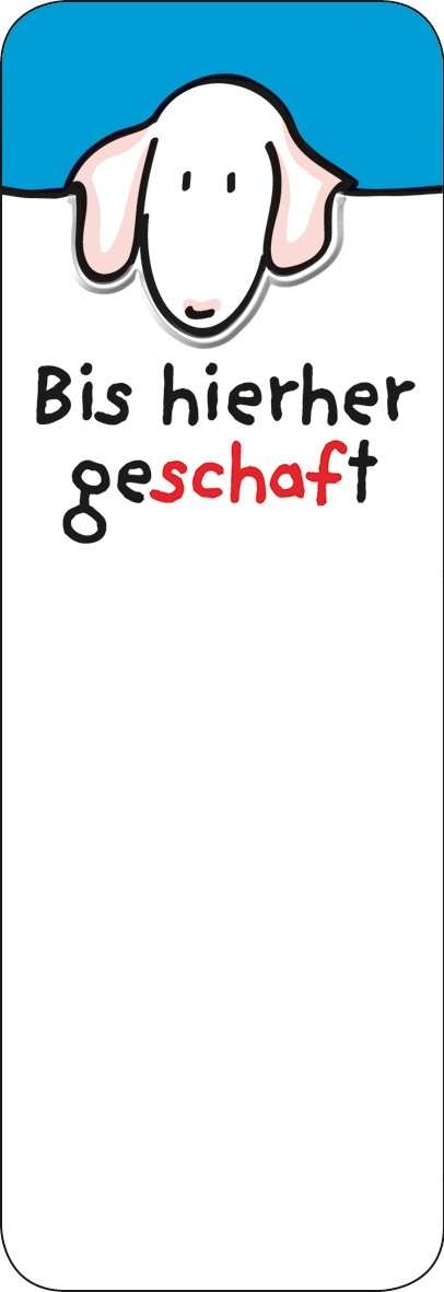 Lesezeichen "Bis hierher geschaft"