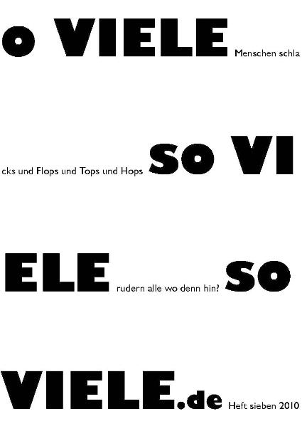 so viele Heft 7 - Hubert Kretschmer, Berengar Laurer, Jutta Laurer, Christine H&auml;user