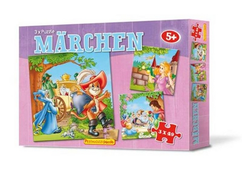 3 x Puzzle M&auml;rchen (3 x 49 Teile)