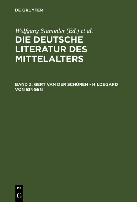 Die deutsche Literatur des Mittelalters / Gert van der Sch&uuml;ren - Hildegard von Bingen - 