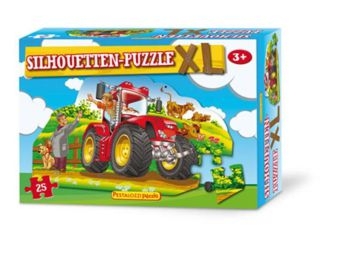 Silhouetten-Puzzle Traktor