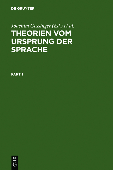 Theorien vom Ursprung der Sprache - 