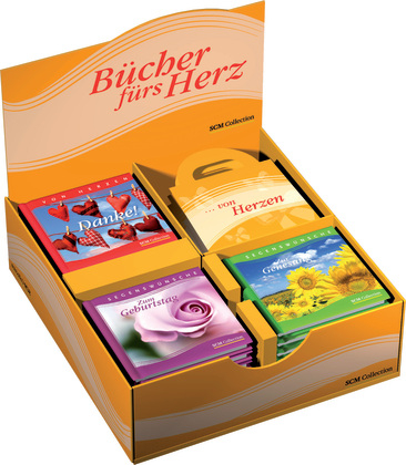 Display Geschenkbuch "Genesung", "Danke", Geburtstag"