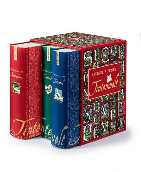Tintenwelt - Tintenherz/Tintenblut/Tintentod 3 B&auml;nde im Schuber - Cornelia Funke