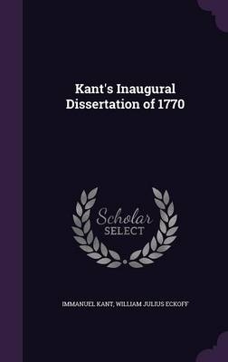 Kant's Inaugural Dissertation of 1770