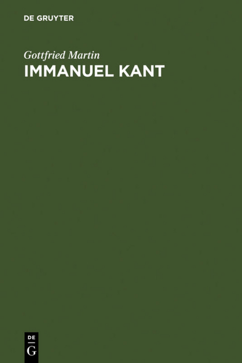 Immanuel Kant - Gottfried Martin