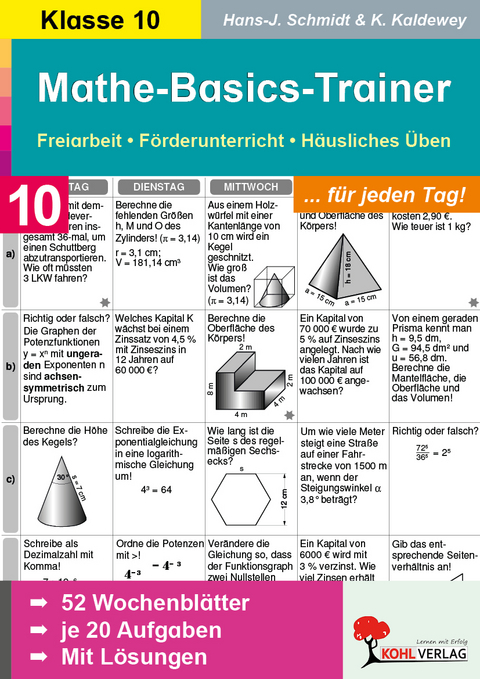 Mathe-Basics-Trainer / Klasse 10 - Hans-J. Schmidt, Kurt Kaldewey