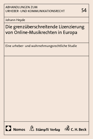 Die grenzüberschreitende Lizenzierung von Online-Musikrechten in Europa