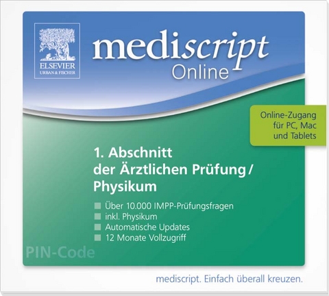 mediscript Online 1. Abschnitt der &Auml;rztlichen Pr&uuml;fung - Physikum