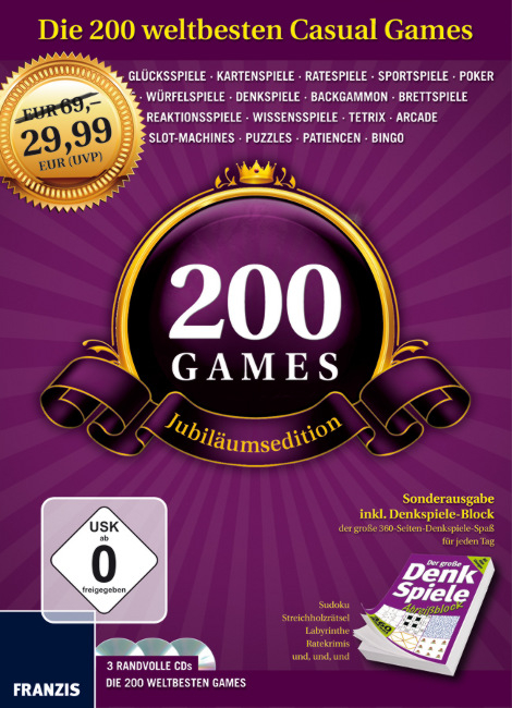 200 Games, Jubil&auml;umsedition, 3 CD-ROMs