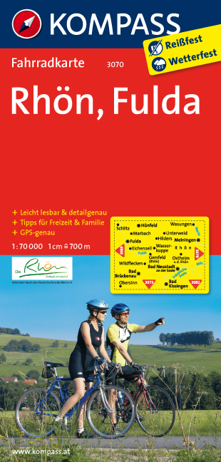 KOMPASS Fahrradkarte Rh&ouml;n - Fulda - 