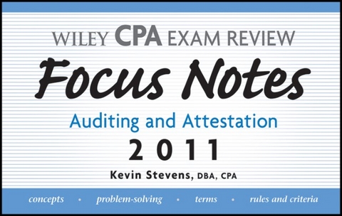 Wiley CPA Examination Review Focus Notes - Kevin Stevens