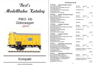 Best`s Modellbahn Katalog PIKO H0 Güterwagen 2010 kompakt