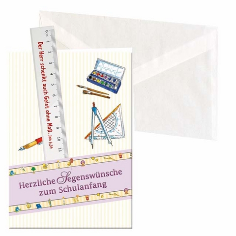 Gl&uuml;ckwunschkarte zum Schulanfang