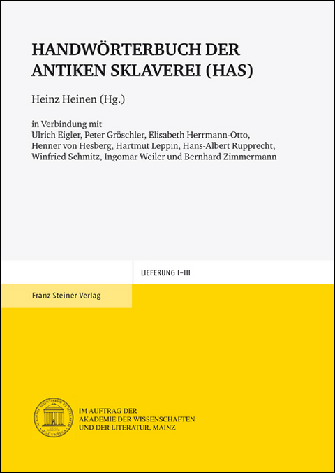 Handw&ouml;rterbuch der antiken Sklaverei (HAS)