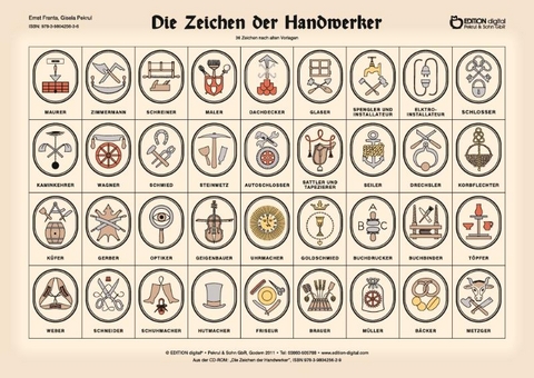 Die Zeichen der Handwerker - Ernst Franta, Gisela Pekrul