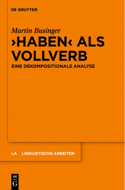 "Haben" als Vollverb - Martin Businger