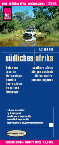 Reise Know-How Landkarte S&uuml;dliches Afrika (1:2.500.000) : Botswana, Lesotho, Mosambik, Namibia, S&uuml;dafrika, Swaziland, Simbabwe - Reise Know-How Verlag Reise Know-How Verlag Peter Rump