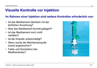 Umgang mit Infusionen, Injektionen, Personalhygiene