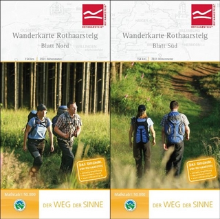 Wanderkarte Rothaarsteig Blatt Nord und Süd. 1:50000