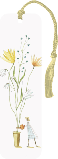 Lesezeichen: Bl&uuml;ten/wei&szlig;