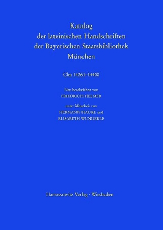 Die Handschriften aus St. Emmeram in Regensburg, Band 3 (Clm14261-14400)