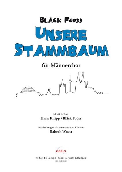 Bl&auml;ck F&ouml;&ouml;ss - Chorausgaben / Bl&auml;ck F&ouml;&ouml;ss - Unsere Stammbaum