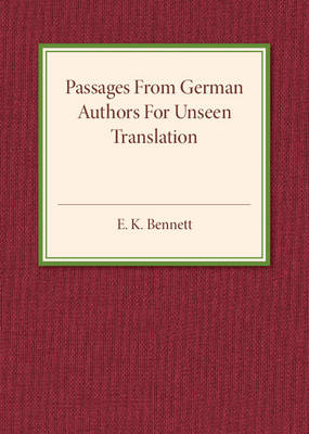 Passages from German Authors for Unseen Translation