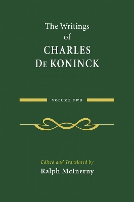 The Writings of Charles De Koninck