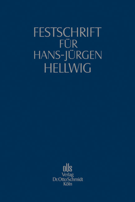 Festschrift f&uuml;r Hans-J&uuml;rgen Hellwig - 