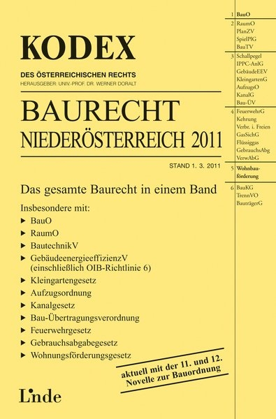 KODEX Baurecht Nieder&ouml;sterreich 2011 - Gerald Fuchs
