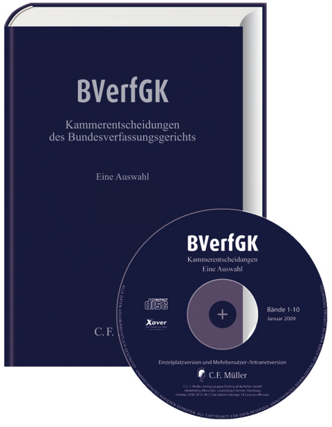 BVerfGK - Kammerentscheidungen des Bundesverfassungsgerichts
B&auml;nde 1-19 + CD-ROM