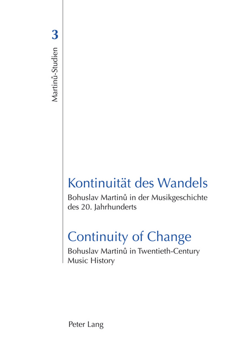 Kontinuitaet des Wandels- Continuity of Change - 