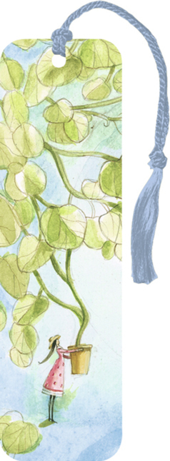 Lesezeichen: Blüten blau