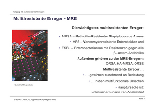 Umgang mit Multiresistenen Erregern