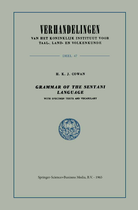 Grammar of the Sentani Language - Hendrik Karel Jan Cowan