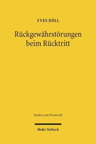 Rückgewährstörungen beim Rücktritt