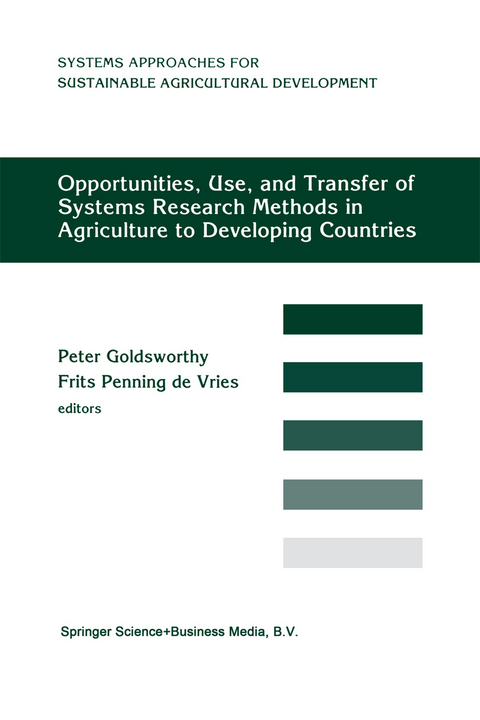 Opportunities, Use, And Transfer Of Systems Research Methods In Agriculture To Developing Countries - 
