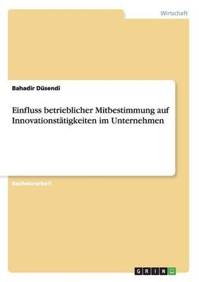 Einfluss betrieblicher Mitbestimmung auf Innovationst&Atilde;&curren;tigkeiten im Unternehmen - Bahadir D&Atilde;&frac14;sendi