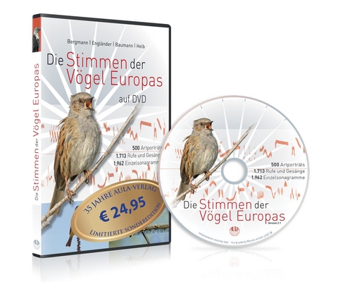 Die Stimmen der V&ouml;gel Europas auf DVD - Hans-Heiner Bergmann, Wiltraud Engl&auml;nder, Sabine Baumann, Hans-Wolfgang Helb